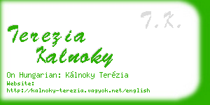 terezia kalnoky business card